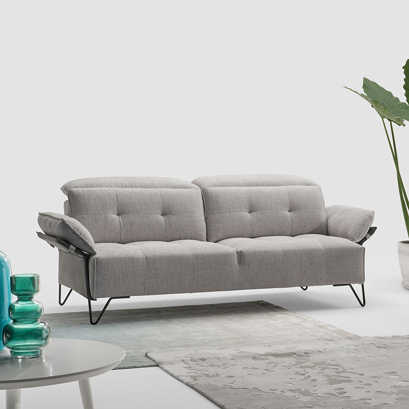 Aeris Canape 2 Places Et 3 Places Avec Dossiers Coulissants Et Accoudoirs Inclinables En Tissu Doux Detachable T27